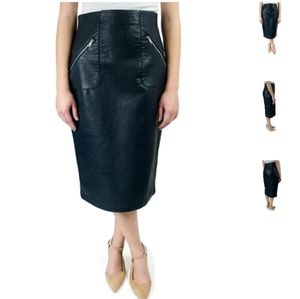 Zara vegan leather pencil skirt